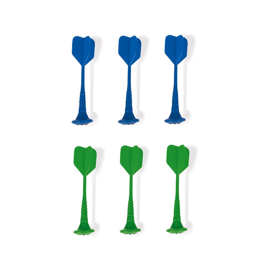 Janod Jeu de 6 Fléchettes magnétiques vert et bleu