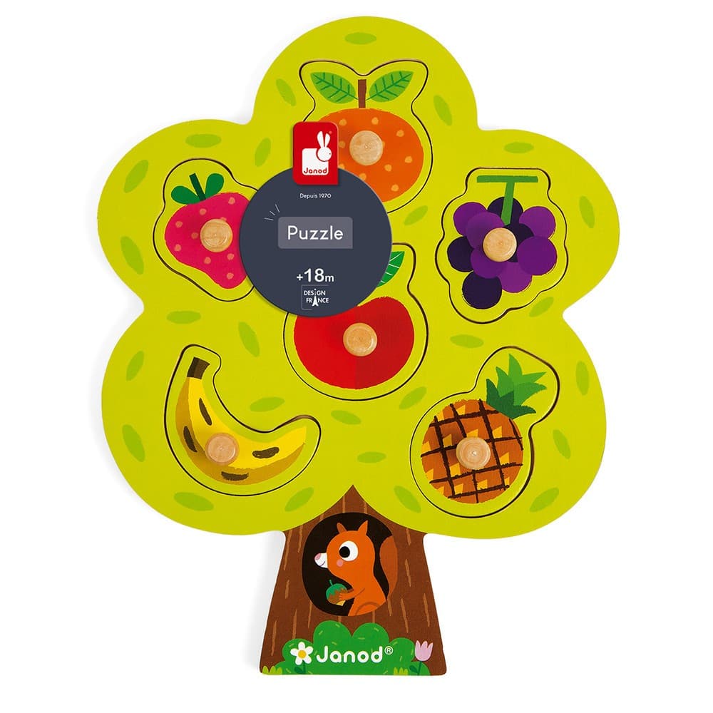 Janod Puzzle encastrement en bois : Arbre gourmand