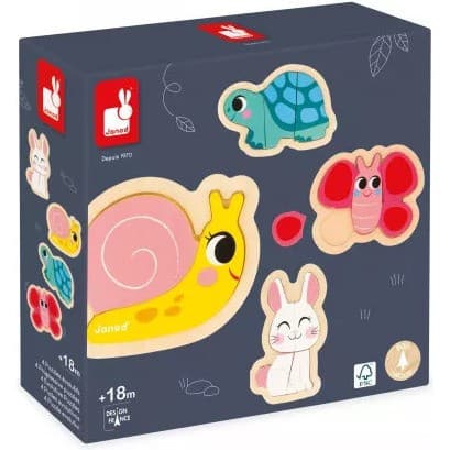 Janod 4 Puzzles évolutifs Jardin 