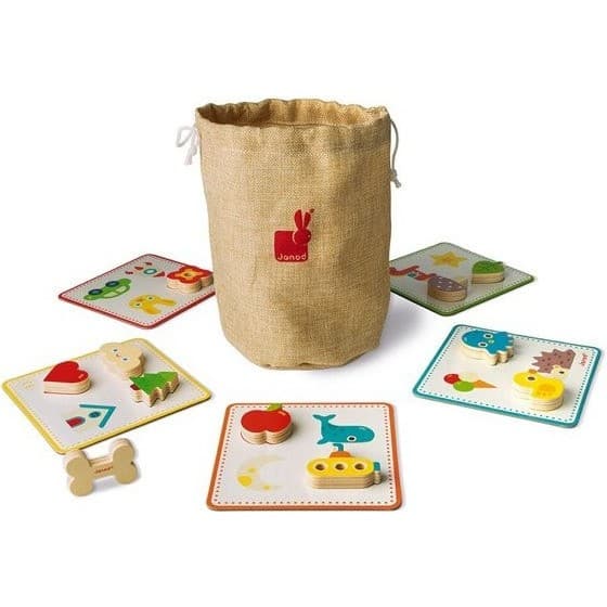 Janod Jeu de Reconnaissance Tactile Memory Touch' bois