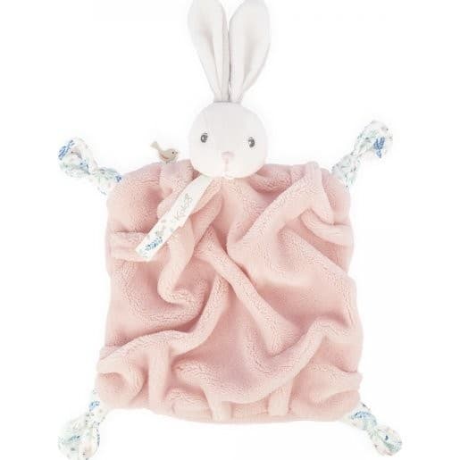 Kaloo Doudou Lapin rose tendre Plume