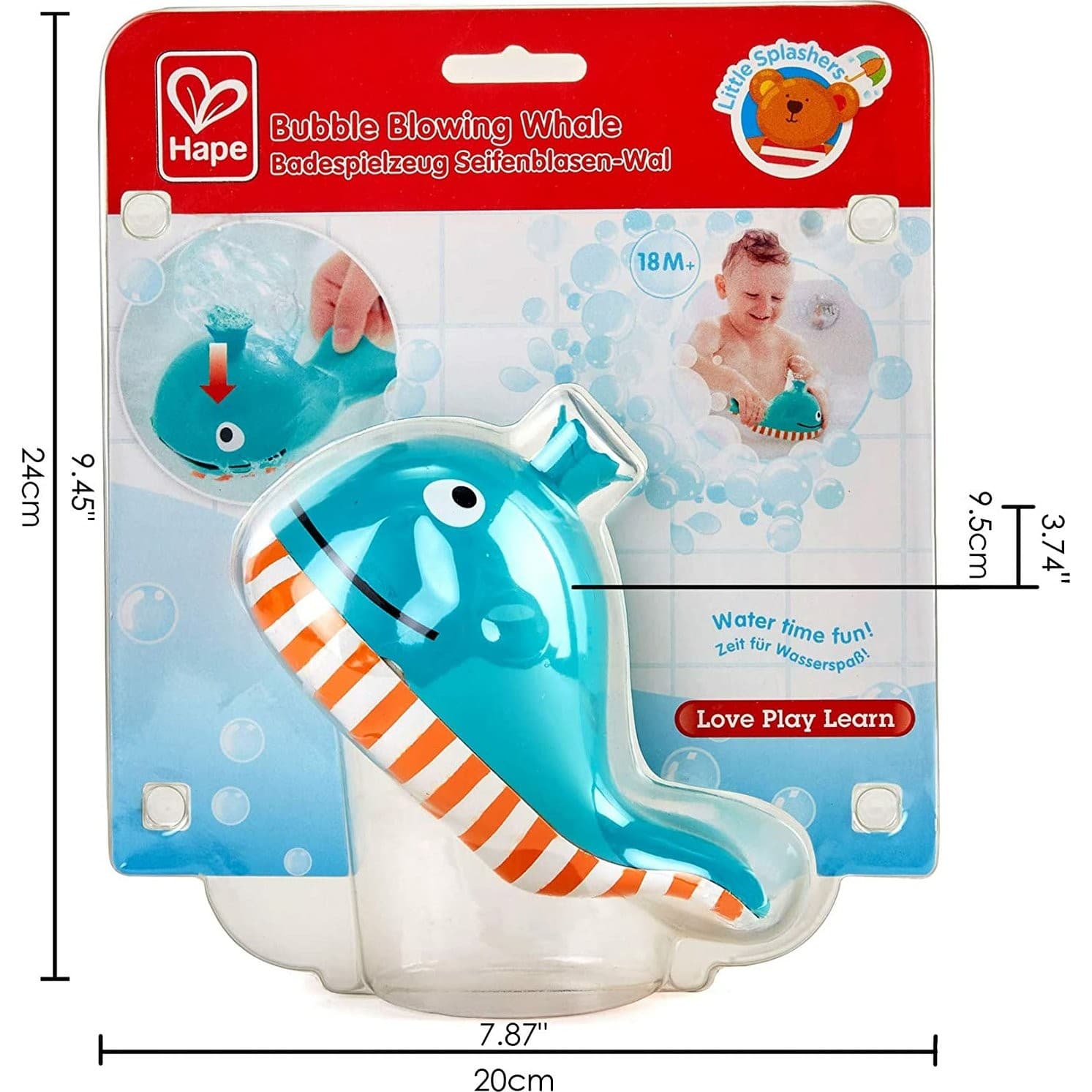 Hape Toys Jouet à bulles pour le bain Baleine