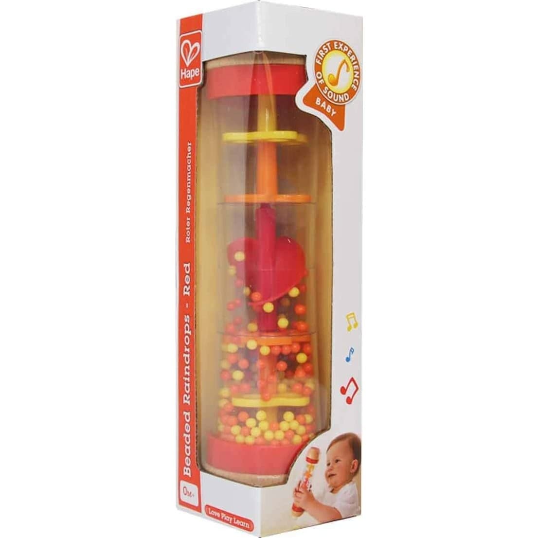 Hape Toys Bâton de pluie en bois rouge