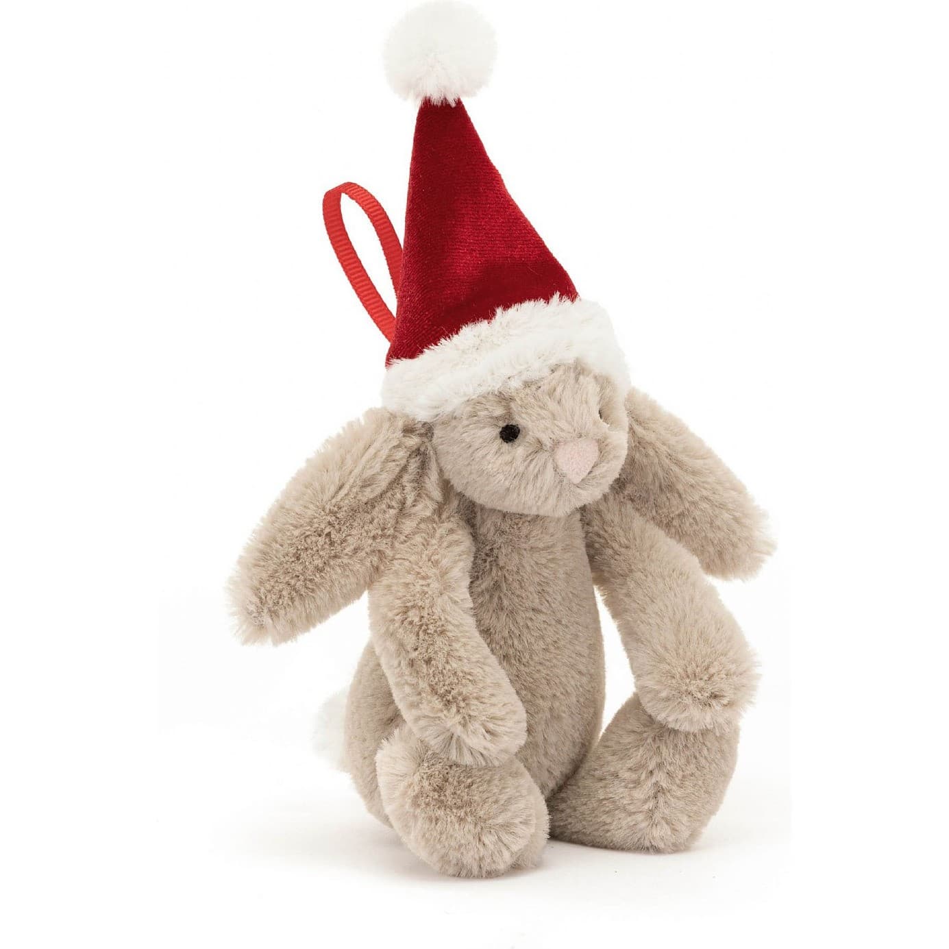 Jellycat Peluche Lapin Beige Bashful Noël à suspendre
