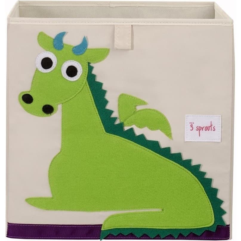 3 Sprouts Cube de rangement jouets Dragon
