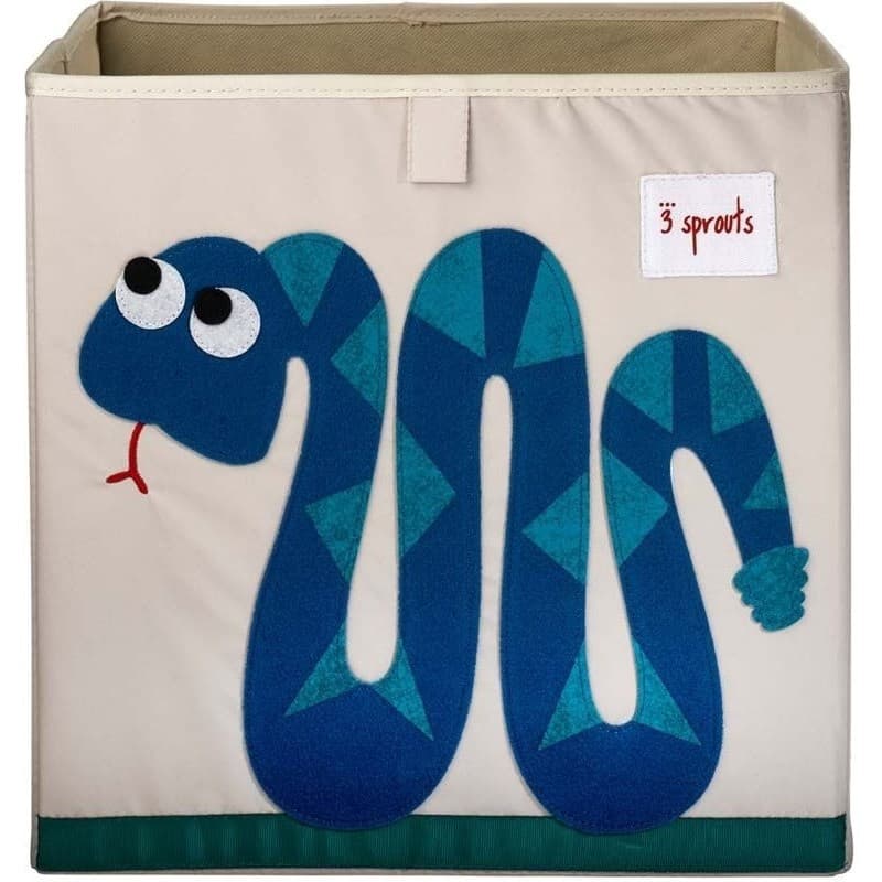 3 Sprouts Cube de rangement jouets Serpent
