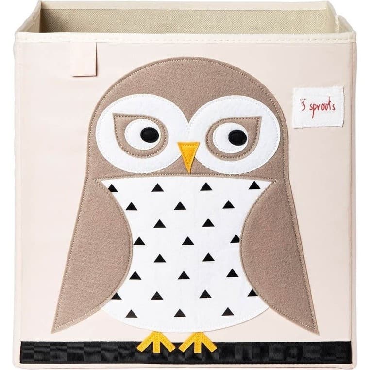 3 Sprouts Cube de rangement chouette