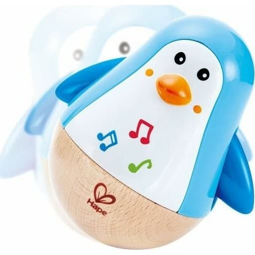 Hape Toys Culbuto musical en bois Pingouin