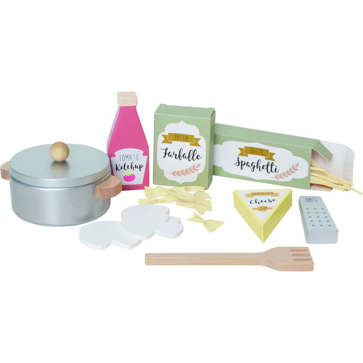 Jabadabado Jouet en bois dinette Pâtes