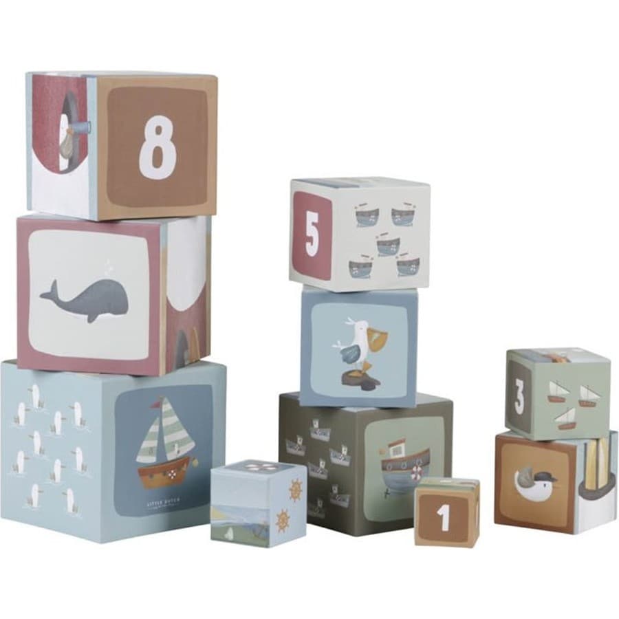 Little Dutch Cubes à empiler en carton Fsc Sailors Bay