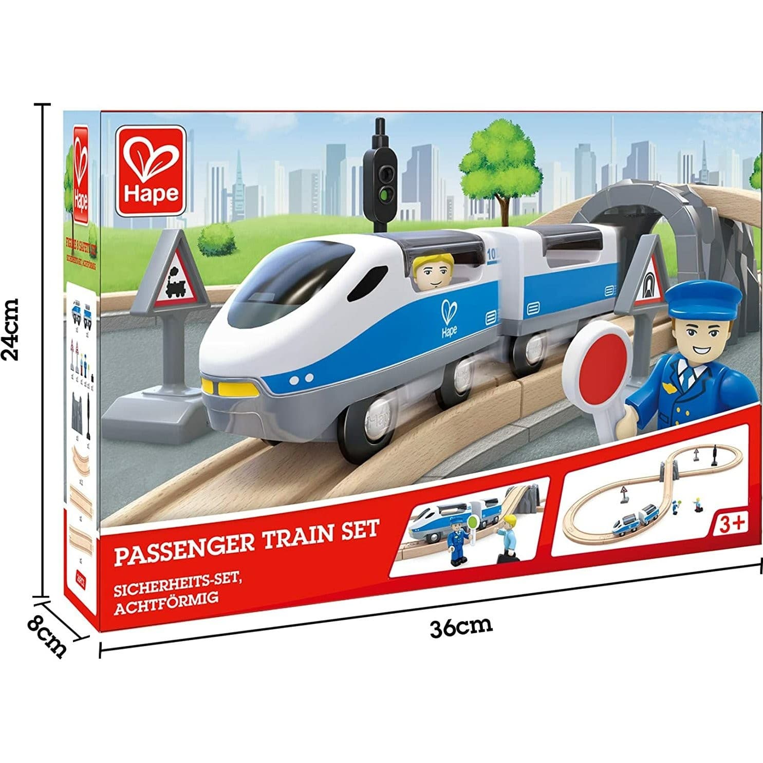 Hape Toys Circuit de train en bois avec passagers