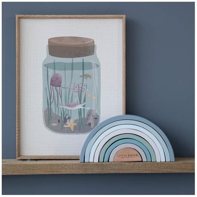 Little Dutch Poster A3 Mini Ocean Jar recto verso