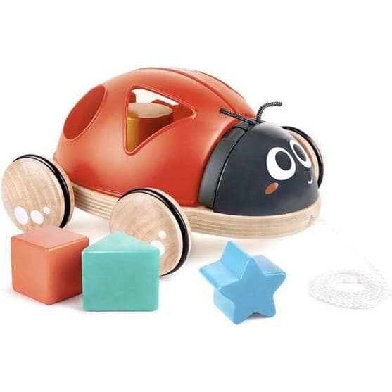 Hape Toys Coccinelle à tirer trieuse de formes Hape