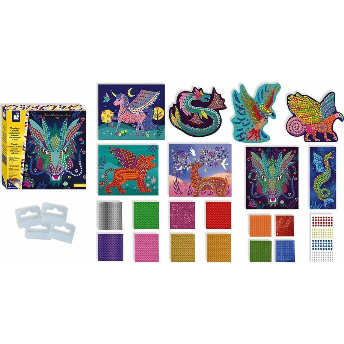 Janod Coffret de mosaiques Créatures fantastiques