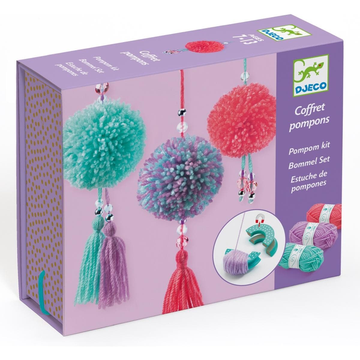 Djeco Tricotin Et Pompoms Pompons Pampilles
