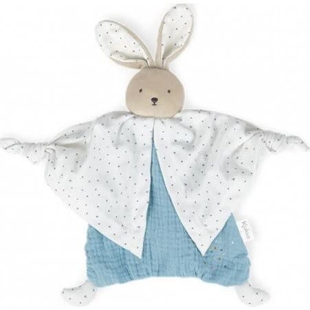 Kaloo Doudou en coton Bio Lapinou Bleu Petit Pas