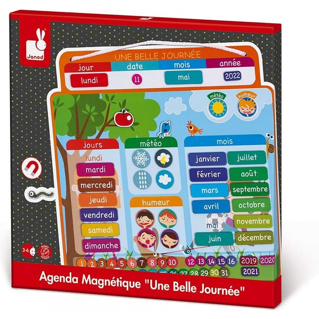 Janod Agenda Calendrier Magnétique Une Belle Journée