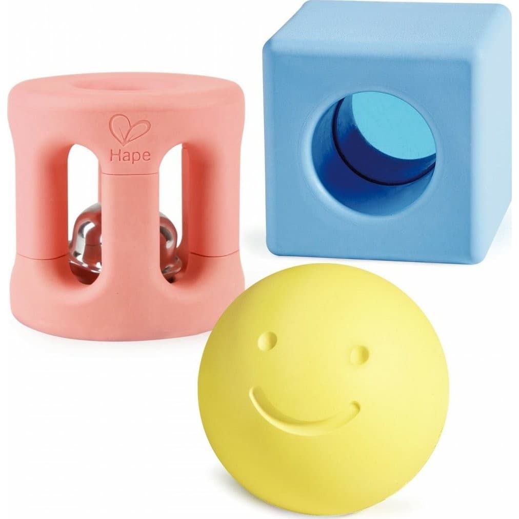 Hape Toys Coffret de 3 hochets géométriques