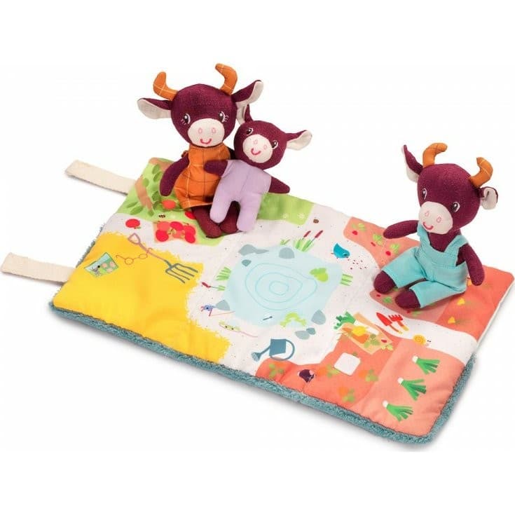 Lilliputiens Coffret de 3 peluches La famille de Rosalie la vachette