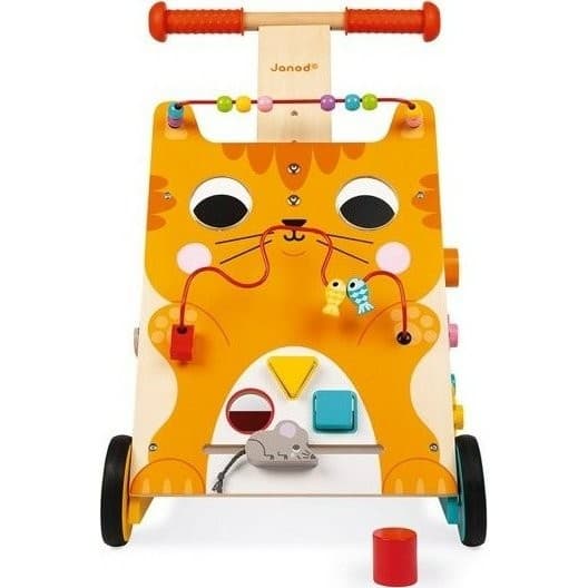 Janod Chariot Multi activités Chat en bois