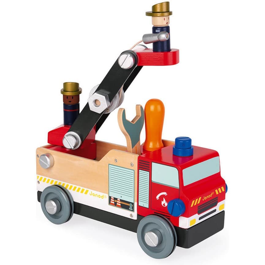 Janod Camion de pompiers à construire Brico'kids