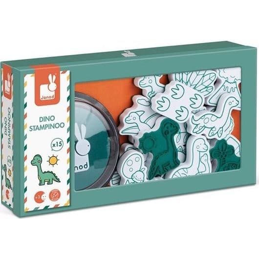 Janod Coffret 15 tampons dinosaure Stampinoo