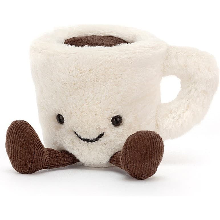 Jellycat Peluche tasse blanche café Expresso Amuseable de