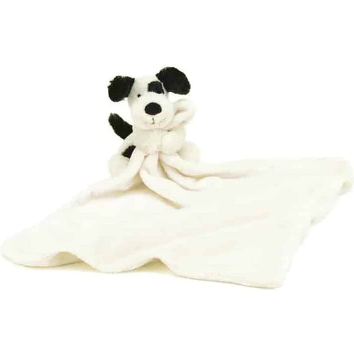 Jellycat Doudou couverture chiot bashful noir et crème de