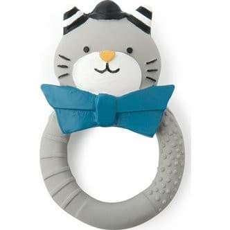 Moulin Roty Anneau de dentition caoutchouc Chat gris Les Moustaches