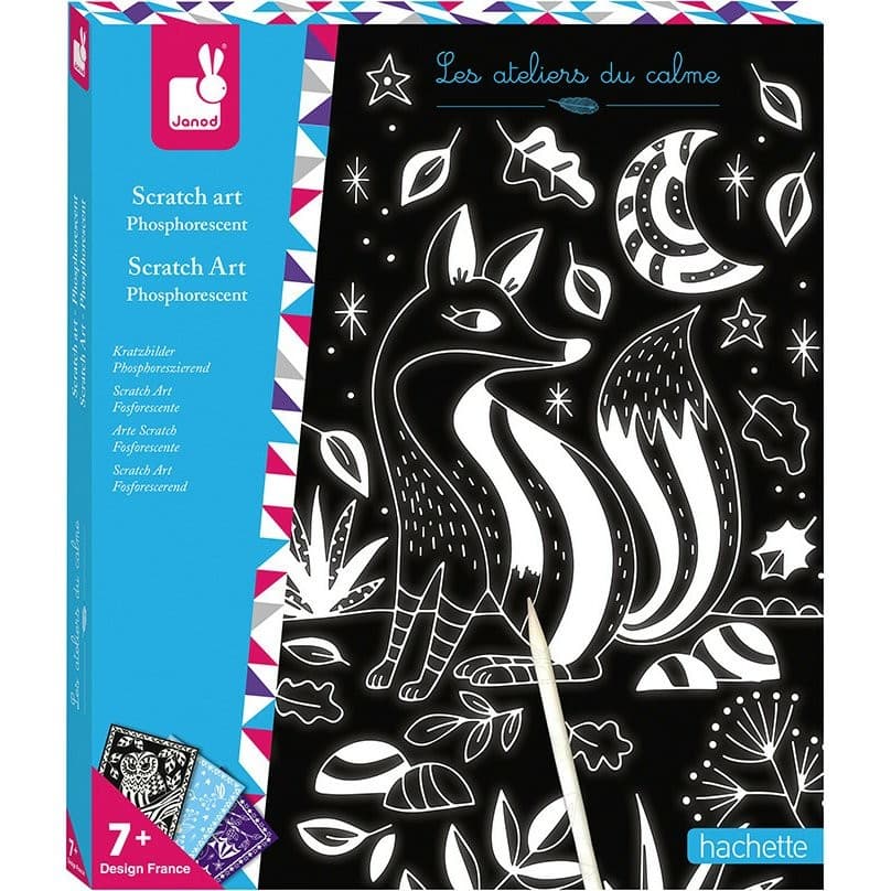 Janod Coffret créatifs Scratch Art Phosphorescent
