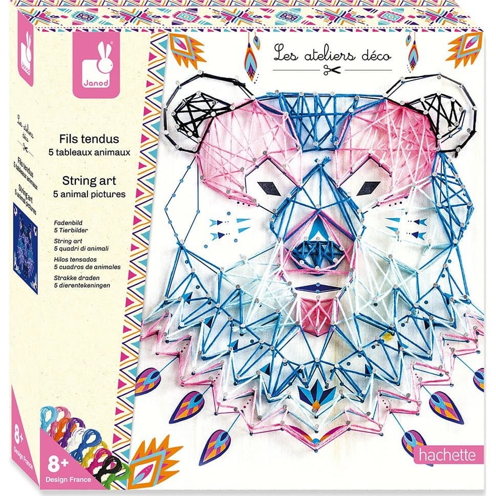Janod Coffret Fils Tendus 5 portraits d'animaux