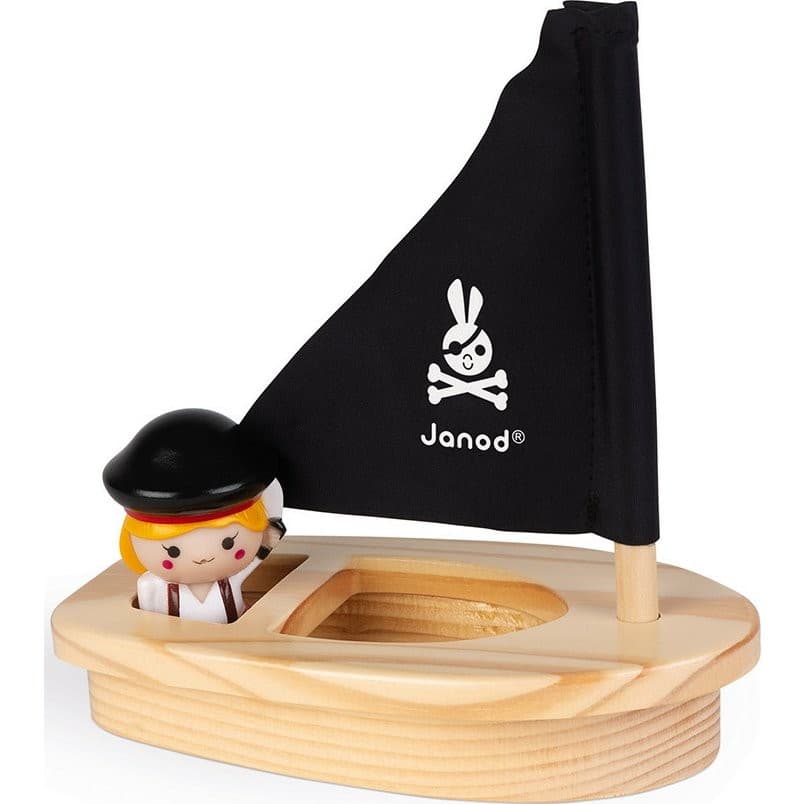 Janod Jouet de bain gicleur Captain Mélo et son bateau