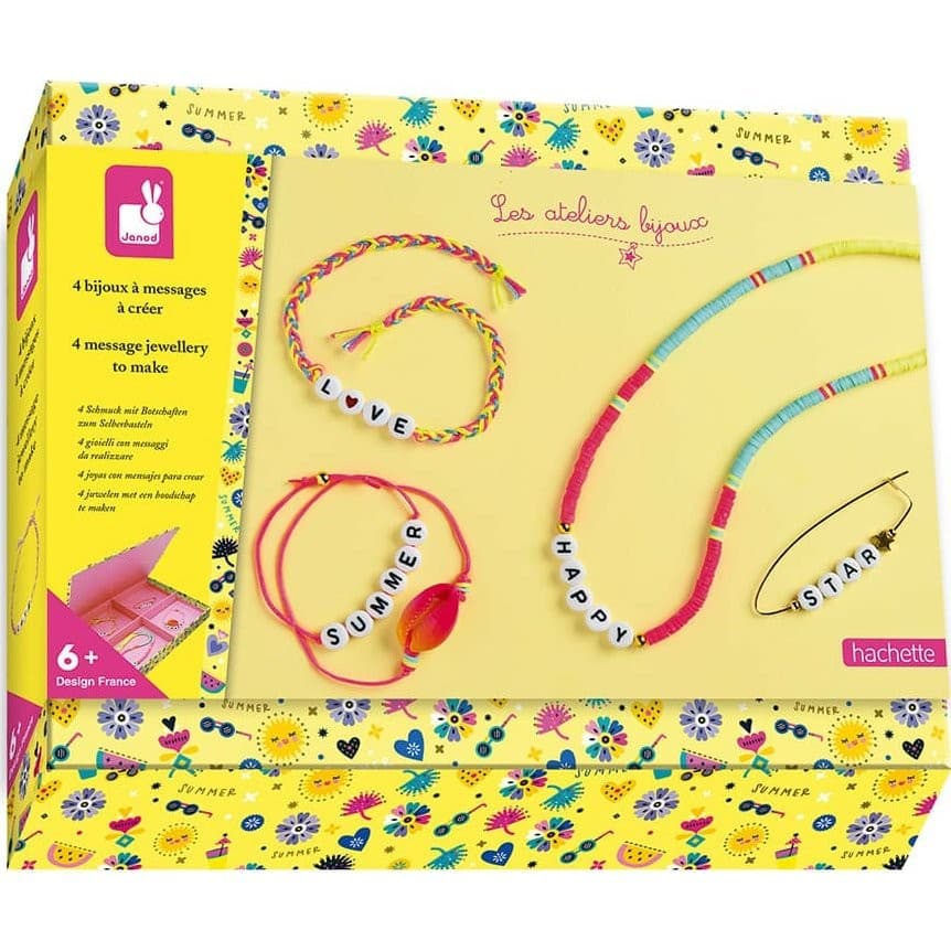 Janod Coffret créatif 4 bijoux à messages