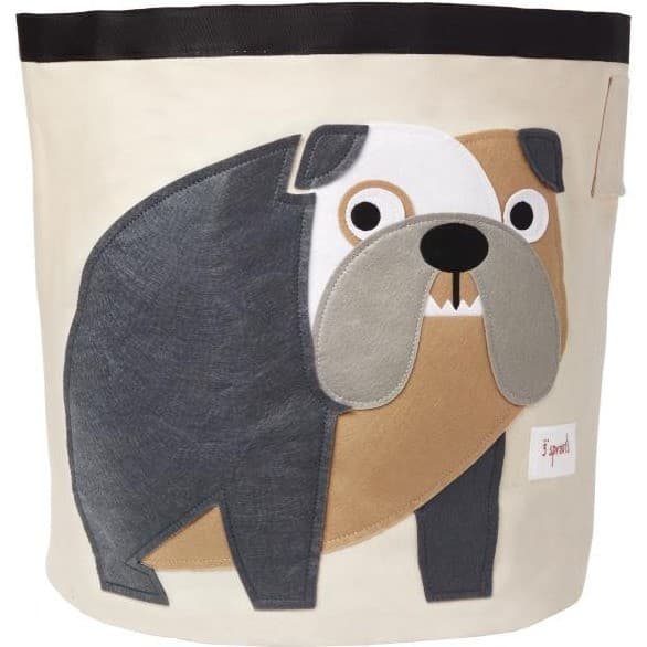 3 Sprouts Sac à jouets bulldog