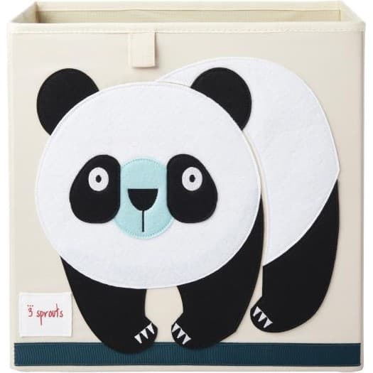 3 Sprouts Cube de rangement jouets panda