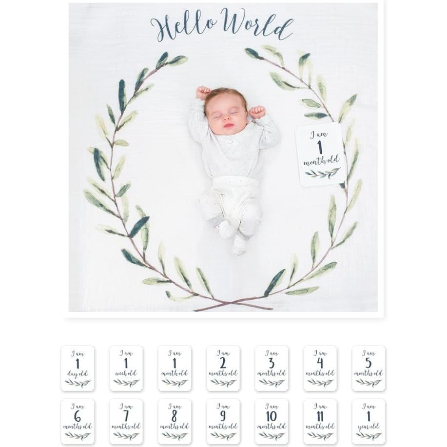 Lulujo Lange en coton & cartes Hello World