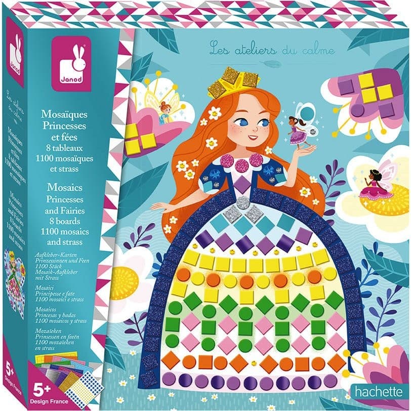 Janod Coffret mosaïques Princesses et Fées
