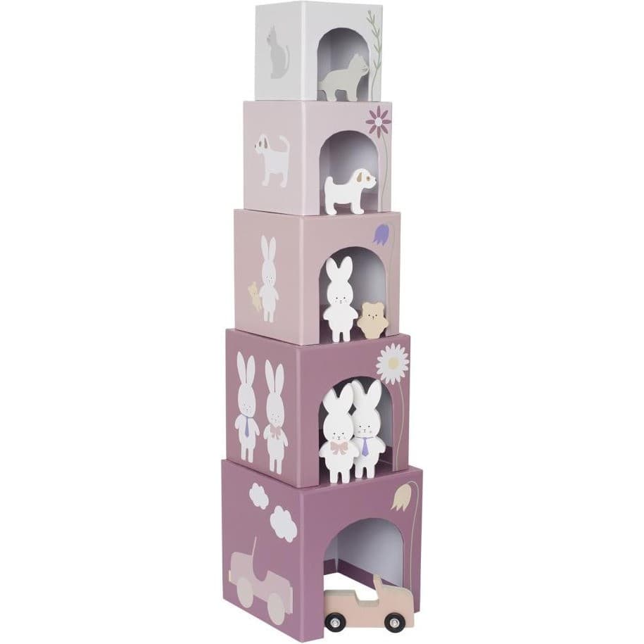 Jabadabado Cubes empilables 15 lapin