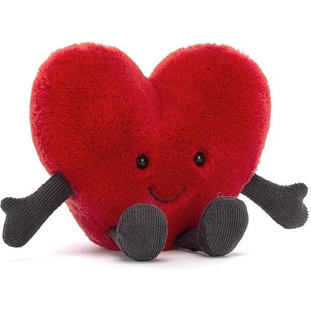 Jellycat Peluche coeur Rouge Amuseable Red Heart
