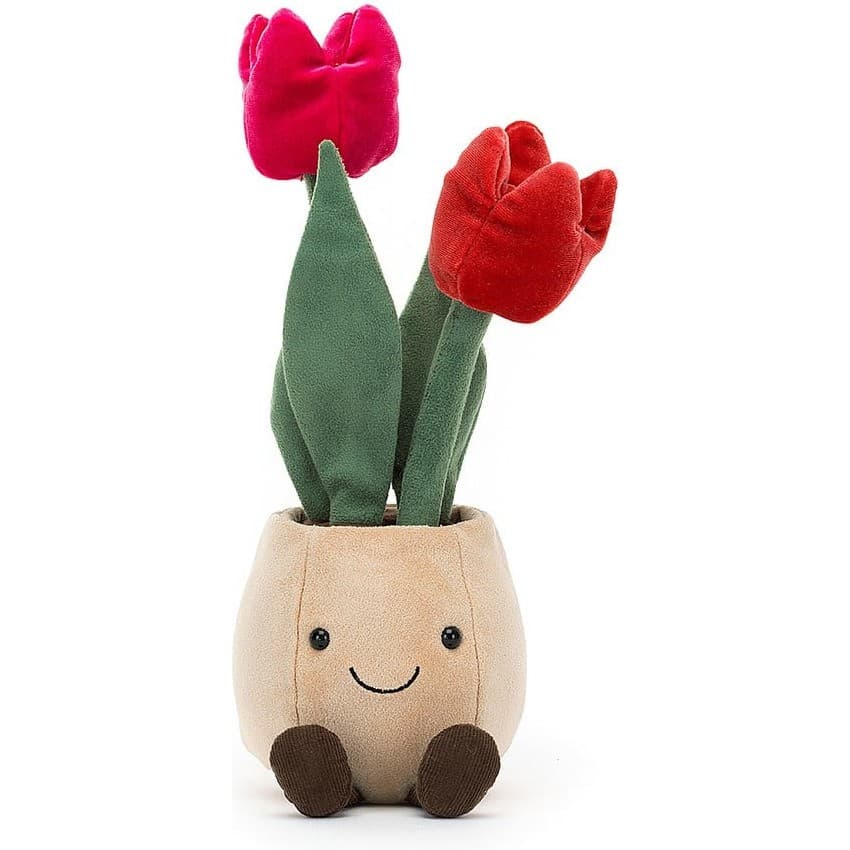 Jellycat Peluche Tulipe Pot de Fleurs : Amuseable Tulip Pot