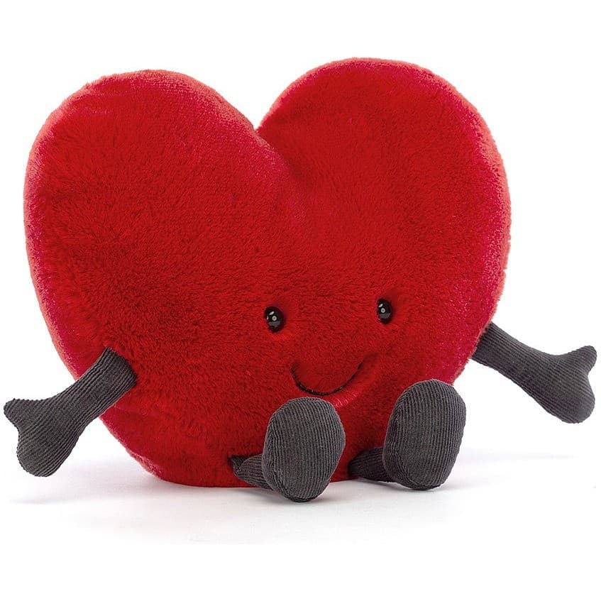 Jellycat Peluche Coeur rouge Amuseable Red Heart 19 cm