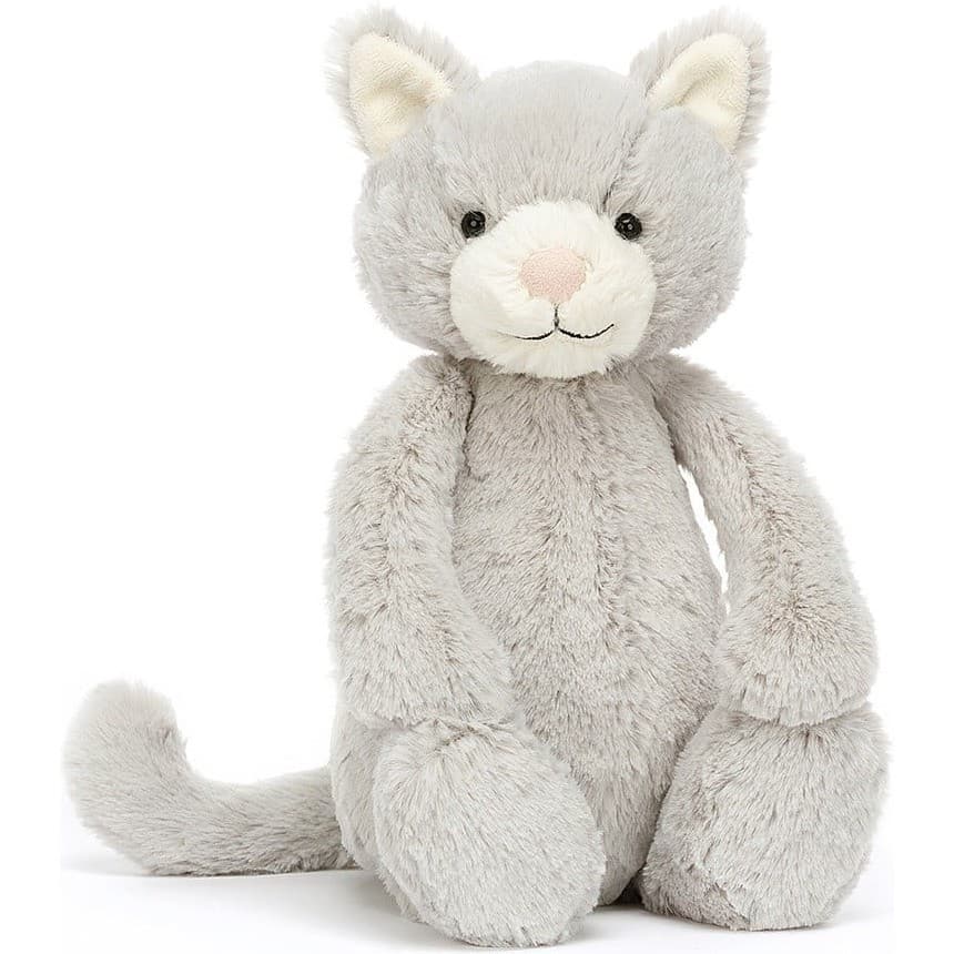 Jellycat Peluche Chaton gris timide Bashful Grey Kitty 31 cm