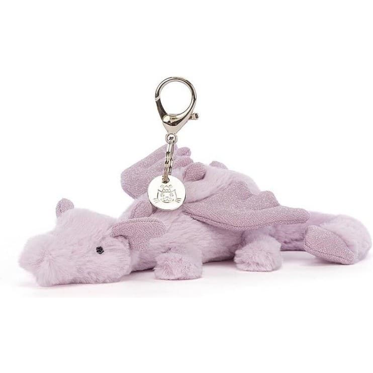 Jellycat Peluche Dragon Lavande de 22 cm + PorteClé