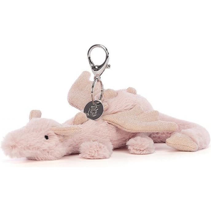 Jellycat Peluche Dragon Rose de 22 cm + PorteClé