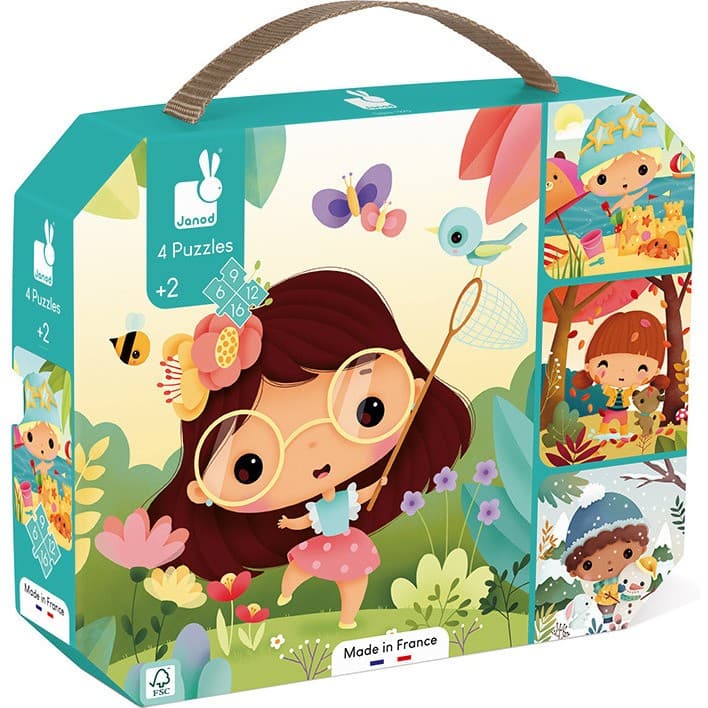 Janod Puzzles Évolutifs 4 Saisons 4 puzzles