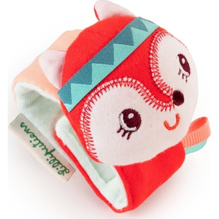 Lilliputiens Hochet bracelet pour bébé en coton bio Alice la renarde