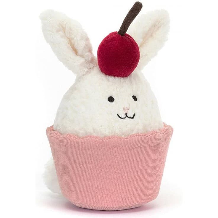 Jellycat Peluche lapin cupcake Dainty dessert de