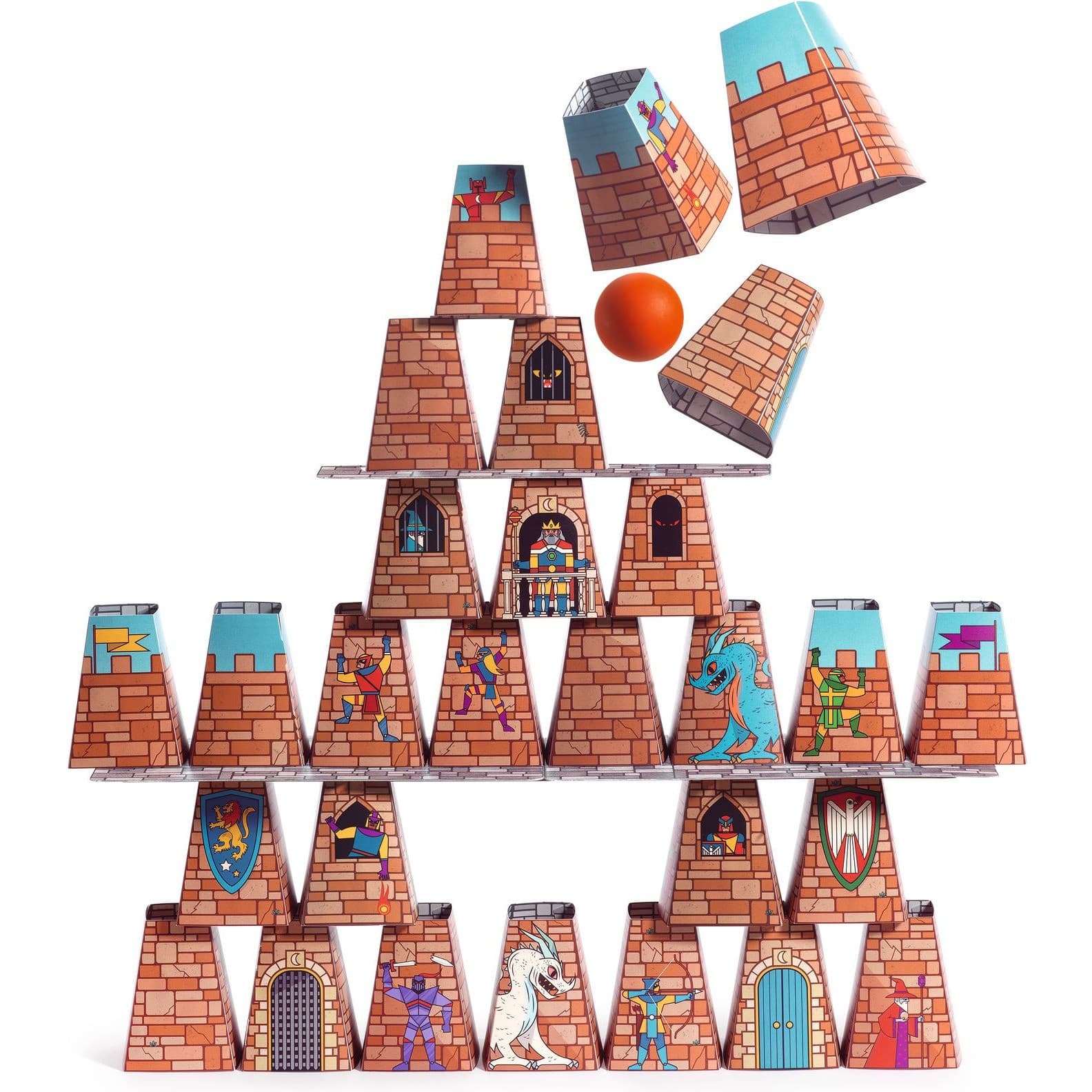 Djeco Jeu de Chamboule Tout Castle Rock