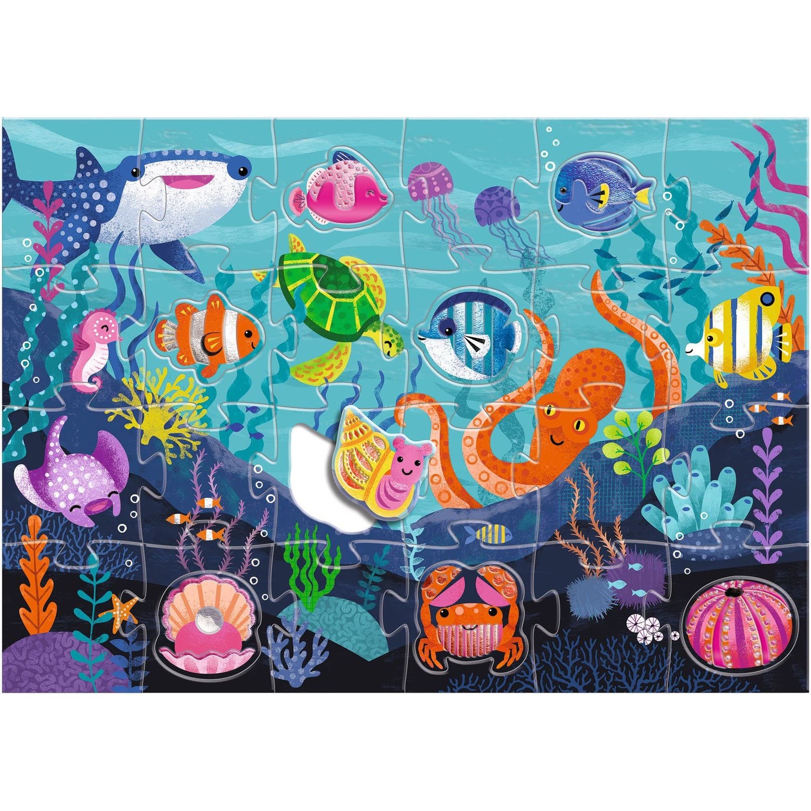 Djeco Puzzle géant Tactilo mer