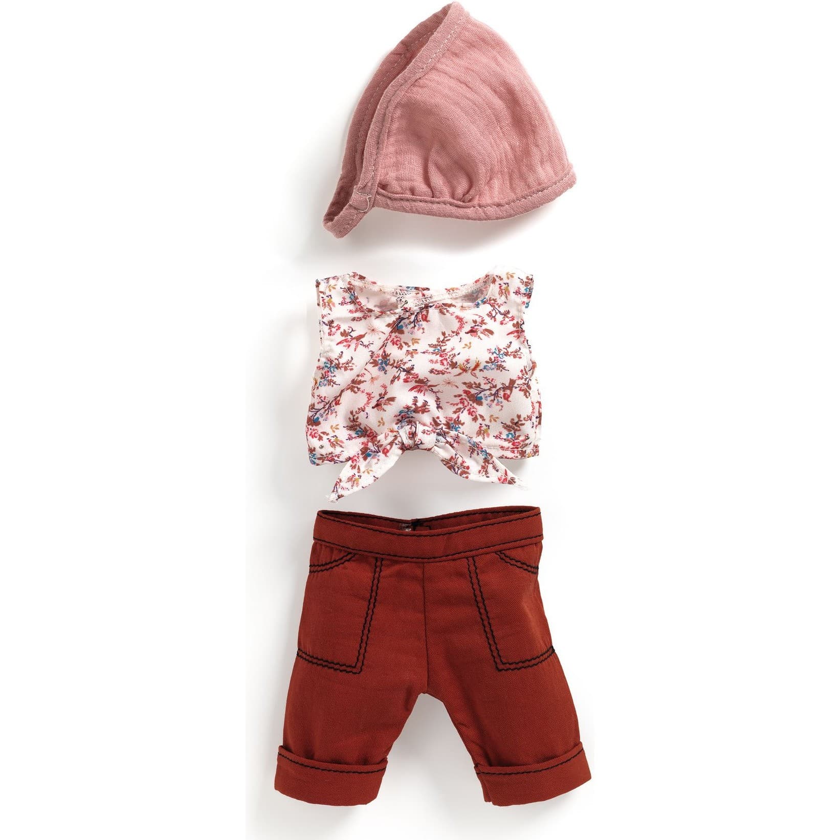 Djeco Tenue Burgundy Pantalon, Haut été Poupée Pomea